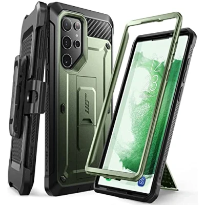 Afbeelding van Supcase Backcase hoesje Geschikt Voor Samsung Galaxy S22 Ultra Groen