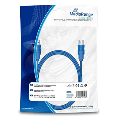 Afbeelding van MediaRange USB 3.0 A Male naar Female 1.8 m