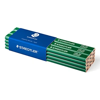 Afbeelding van Staedtler Carpenter Pencils 148 50 timmermanspotloden, hardheid 6H, 12 stuks