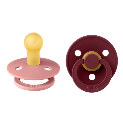 Afbeelding van BIBS Fopspeen Dusty Pink/Elderberry 0 6mnd 2st
