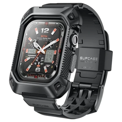 Afbeelding van SUPCASE UB Pro Geschikt voor Apple Watch 10 46MM Hoesje met Bandje Zwart