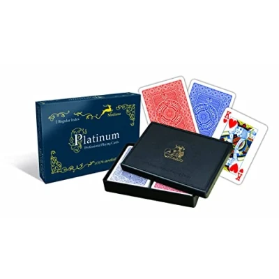 Afbeelding van Platinum dubbeldeck Speelkaarten Regular index
