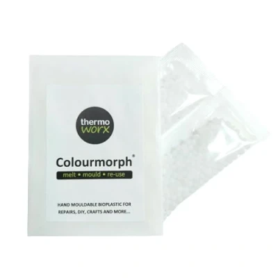 Afbeelding van Thermoworx Colourmorph. Handgegoten multifunctioneel thermoplast, gesmolten, mal en herbruikbaar (wit)