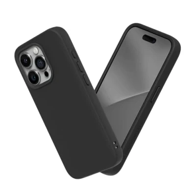 Afbeelding van RHINOSHIELD Hoesje compatibel met [iPhone 15 Pro Max] SolidSuit dunne hoes schokabsorberende technologie en premium matte afwerking zwart