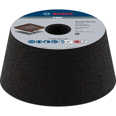 Afbeelding van Bosch Accessories 1608600232 Schuurkom, conisch metaal/gietijzer 90 mm, 110 55 24 1 stuk(s)
