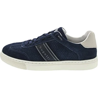 Afbeelding van bugatti FIDO Sneakers laag, Heren, Maat: 46, Dark blue Veloursleer