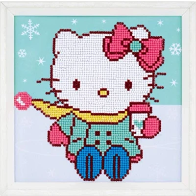 Afbeelding van Diamond painting Hello Kitty in de sneeuw 0175610