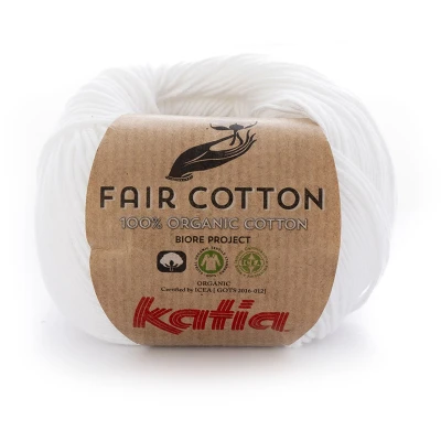 Afbeelding van Wol &amp; Garen Katia Fair Cotton 01 Wit