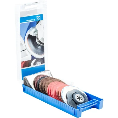Afbeelding van PFERD 49350072 Combiclick set 19 delig Ø 125 mm M14 bewerkingen grof tot gepolijst voor haakse slijper Diameter 125 mm