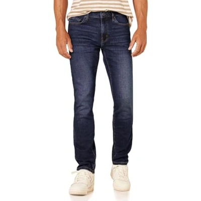 Image de Amazon Essentials Jean Slim Męskie, Bleu Foncé Vintage, 32W / 30L
