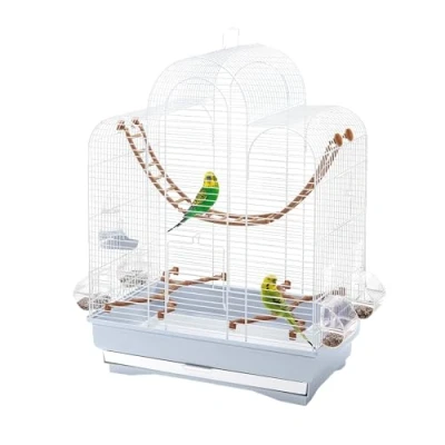 Afbeelding van Imac vogelkooi fiona lichtgrijs / wit (50X30X65