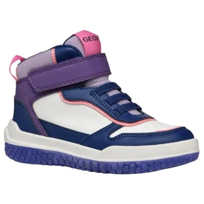 Afbeelding van Geox Buzzerlight GIRL Light UP Sneakers hoog voor kinderen, Maat: 27, Navy/purple Imitatieleer/ textiel