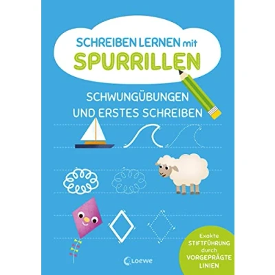 Afbeelding van Schreiben lernen mit Spurrillen Schwungübungen und erstes