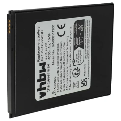 Afbeelding van vhbw Li polymeer batterij 4050mAh (3,7V) compatibel met Samsung Galaxy Tab SM T360UD, T365, T365F0, T390, T390N, T395, T395N