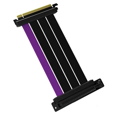 Image de Cooler Master Riser Cable Câble PCI Express x16 (F) incliné pour (M) PCIe 4.0 20 cm noir, violet