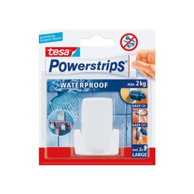 Afbeelding van tesa POWERSTRIPS® Waterproof scheermeshouder Wit Inhoud: 1 stuk(s)