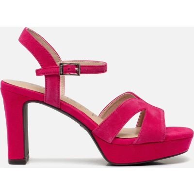 Afbeelding van Tamaris Sandalen met hak roze Leer Dames Maat 37