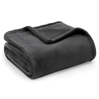 Afbeelding van BEDSURE Knuffeldeken, fleece, warm, voor de winter, zacht, XL, 150 x 200 cm, donkergrijs