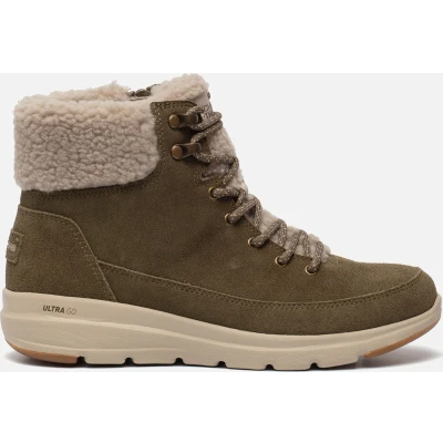 Afbeelding van Skechers Rugged FALL AIR Snowboots, Dames, Maat: 36, Kaki Leer/ synthetisch