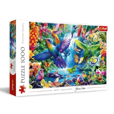 Afbeelding van Trefl Kolibries in de tropen 1000 stukjes puzzel DIY met vogel, creatief entertainment, vrije tijd, voor volwassenen en kinderen vanaf 12 jaar