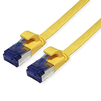 Afbeelding van VALUE FTP patchkabel, Cat.6A (Class EA), extra plat, geel, 1 m