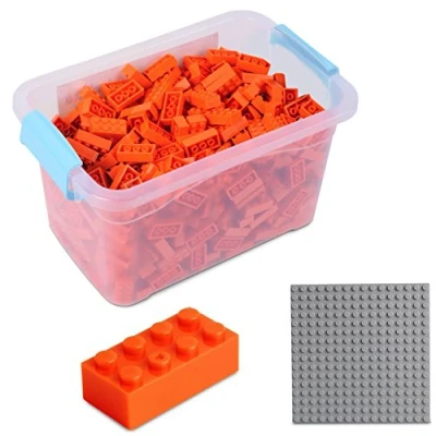 Afbeelding van Katara 1827 Set met 520 bouwstenen, compatibel Lego Sluban, Papimax, Q bricks, voor bouwspellen, plaat en doos, oranje