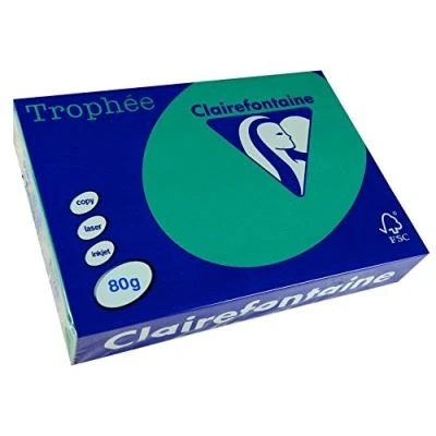 Image de TROPHÉE Ramette 500 Feuilles Papier 80g A4 210x297 mm Certifié FSC vert sapin