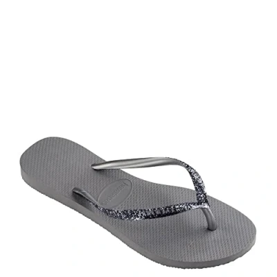 Afbeelding van Havaianas Slim Glitter Ii Dames Slippers Grijs Maat 33/34