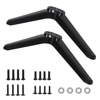 Afbeelding van Universele tv houder, compatibel met de meeste lcd led tv&#039;s van 32, 40, 49, 50, 55 inch, zwarte meubelpoten, Smart tafelhouder schroeven, vervangende standaard