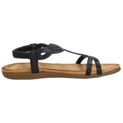 Afbeelding van Sub55 Sandalen Plat Zwart Maat 36