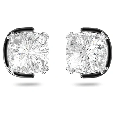 Afbeelding van Swarovski Harmonia Oorbellen, Dames, Maat: One Size, Transparent/black