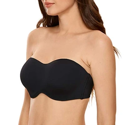 Afbeelding van DELIMIRA Naadloze Grote Maten Strapless Minimizer bh Voor Dames, Zwart, 110E