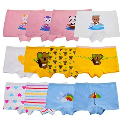 Afbeelding van Anntry Set van 12 boxershorts zacht en comfortabel katoen voor meisjes 2 jaar, Kleuren