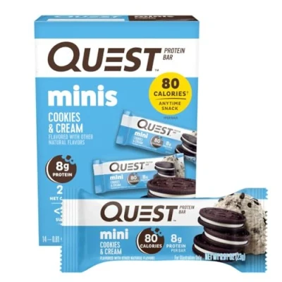 Afbeelding van Quest Nutrition Mini Bars (14x23g) Cookies &amp; Cream Repen Eiwit