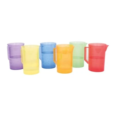 Image de TickiT 73103 Translucent Colour Jug Set, 77 mm Dia, 6 Pieces,