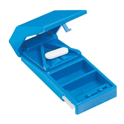 Afbeelding van Afsluitbare pillensplijter blauw
