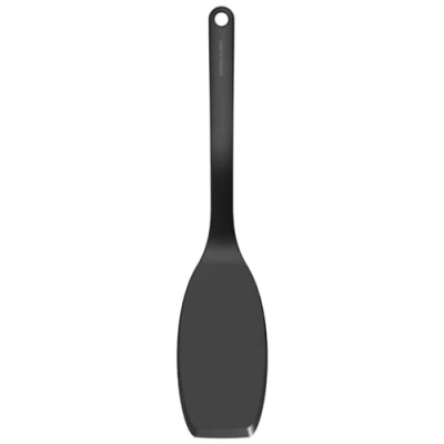Afbeelding van Fiskars Spatel, dun en flexibel uiteinde, ideaal voor pannenkoeken omeletten, kunststof, lengte: 32 cm, functionele vorm, zwart, 1023612