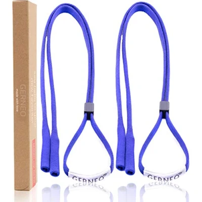 Afbeelding van GERNEO® Origineel Betrouwbaar sportbrillenkoord van stof Waterdicht brillenkoord en stevige grip voor sportbrillen, zonnebrillen leesbrillen, 2 x koningsblauw