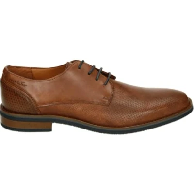 Afbeelding van Van Lier 2518660 CasualHeren sneakersHeren veterschoenVrije tijdsschoenen Kleur: Cognac Maat: 41