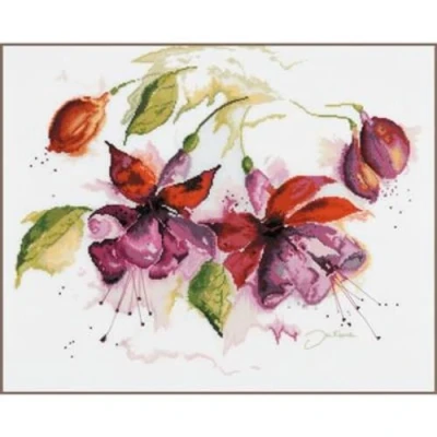 Afbeelding van Telpakket kit Fuchsia in aquarel Lanarte PN 0008026