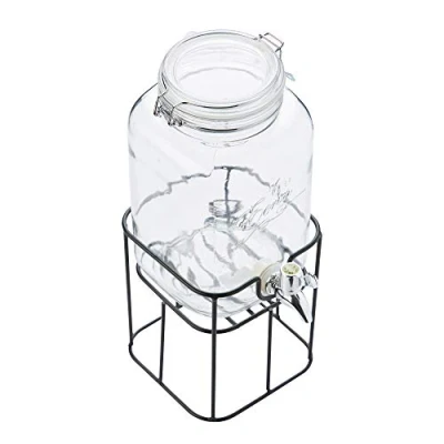 Afbeelding van Point Virgule Vierkante Drankdispenser Met Metalen Houder 3.6l