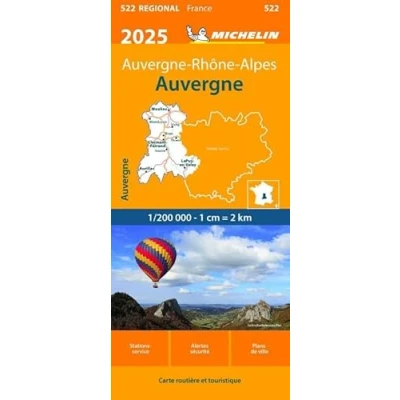 Afbeelding van Regionale kaarten Michelin 522 Auvergne 2025