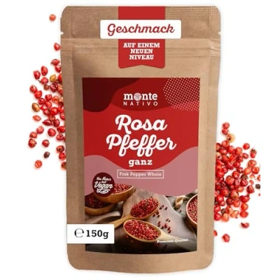 Afbeelding van Monte Nativo roze peper (150 g) hele perfect voor de keuken natuurlijke en zuivere gedroogde specerijen