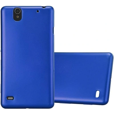 Afbeelding van Cadorabo Hoesje geschikt voor Sony Xperia C4 in METAAL BLAUW Beschermhoes gemaakt van flexibel TPU silicone Case Cover