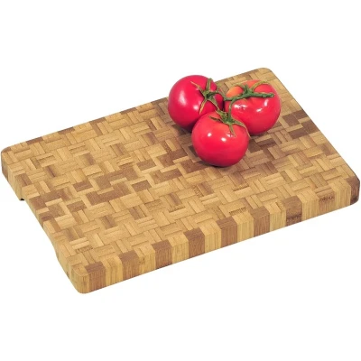 Afbeelding van Professionele FSC® Houten Bamboe Snijplank, met verzonken handgrepen Dikke snij plank Afm. 36 x 24 3 Cm. Pro Snijplank