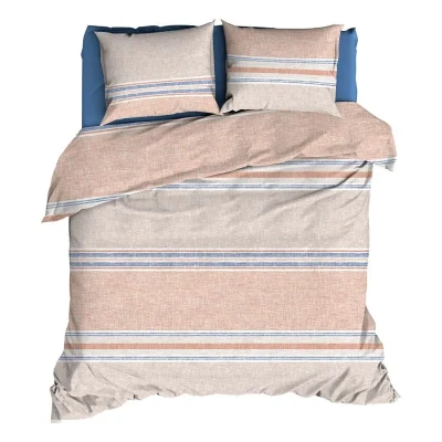 Afbeelding van Romanette Alfie Dekbedovertrek Tweepersoons 200x200/220 cm Terra