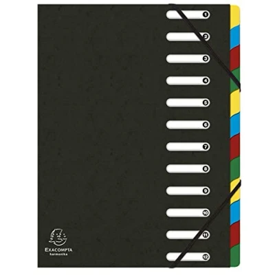 Afbeelding van Exacompta 55121E TRIEUR FENETRE 12 COMP. NOIR