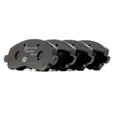 Afbeelding van HELLA 8DB 355 009 671 Remblokkenset Met akoestische slijtagewaarschuwing MITSUBISHI: Lancer 8 Limousine, ASX Off Road, OUTLANDER 3, DODGE: Caliber