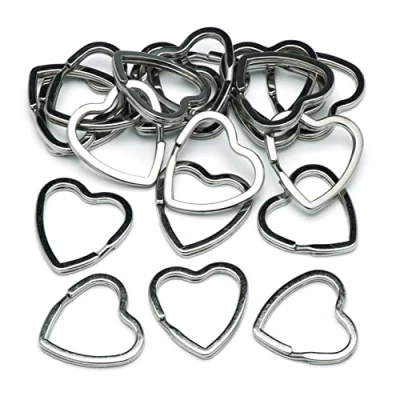 Afbeelding van Baker Ross Hartvormige splitring 20 stuks, karabijnhaak sleutelhanger (AW684)