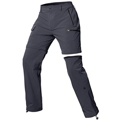 Afbeelding van Cycorld Dameswandelbroek converteerbare sneldrogende stretch lichtgewicht afritsbare outdoorbroek met 5 diepe zak, Grijs, M